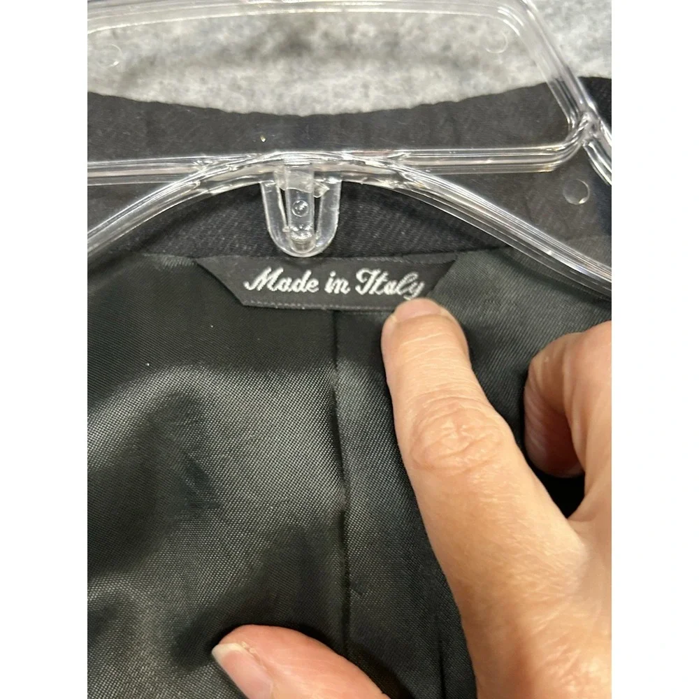 Riserva Dillard Men's Wool Blazer Suit Jacket Black Made in Italy 41L